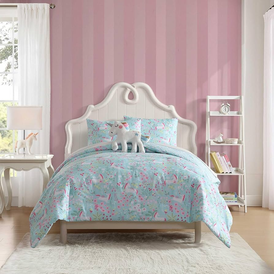 Amazon.com: Laura Ashley - Twin Kids Comforter Set, Soft Toddler