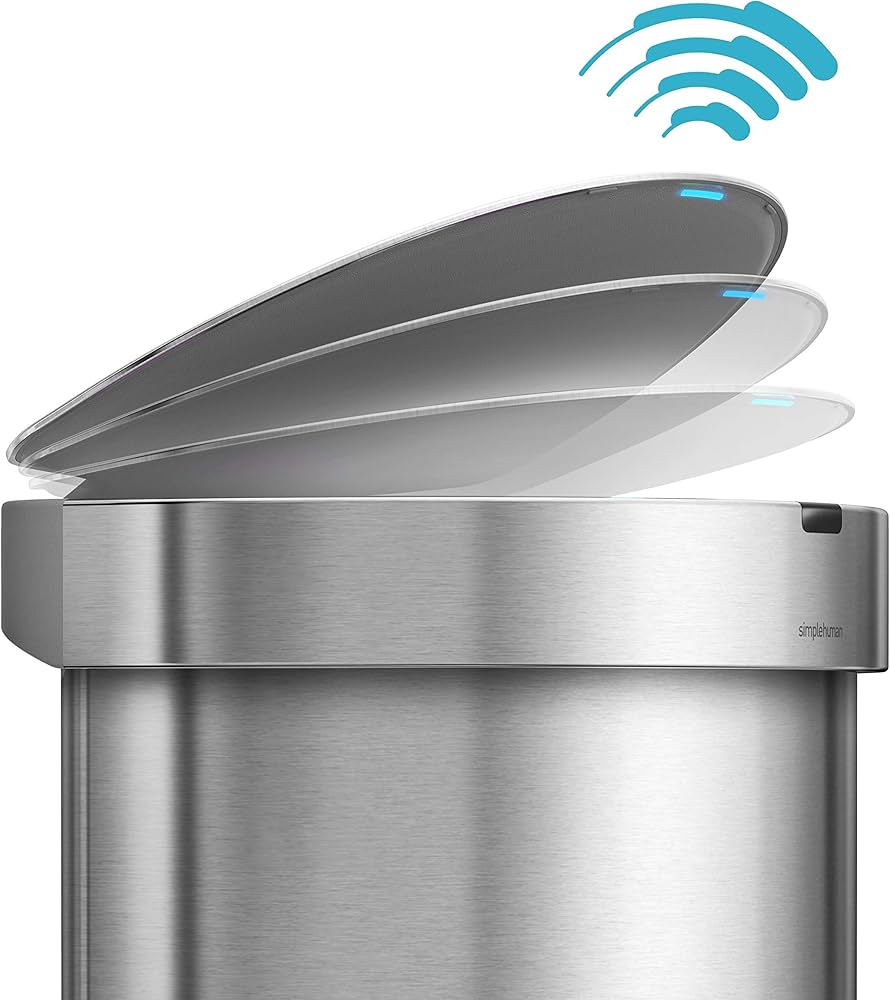 Amazon｜シンプルヒューマン 自動ゴミ箱 45リットル セミラウンド