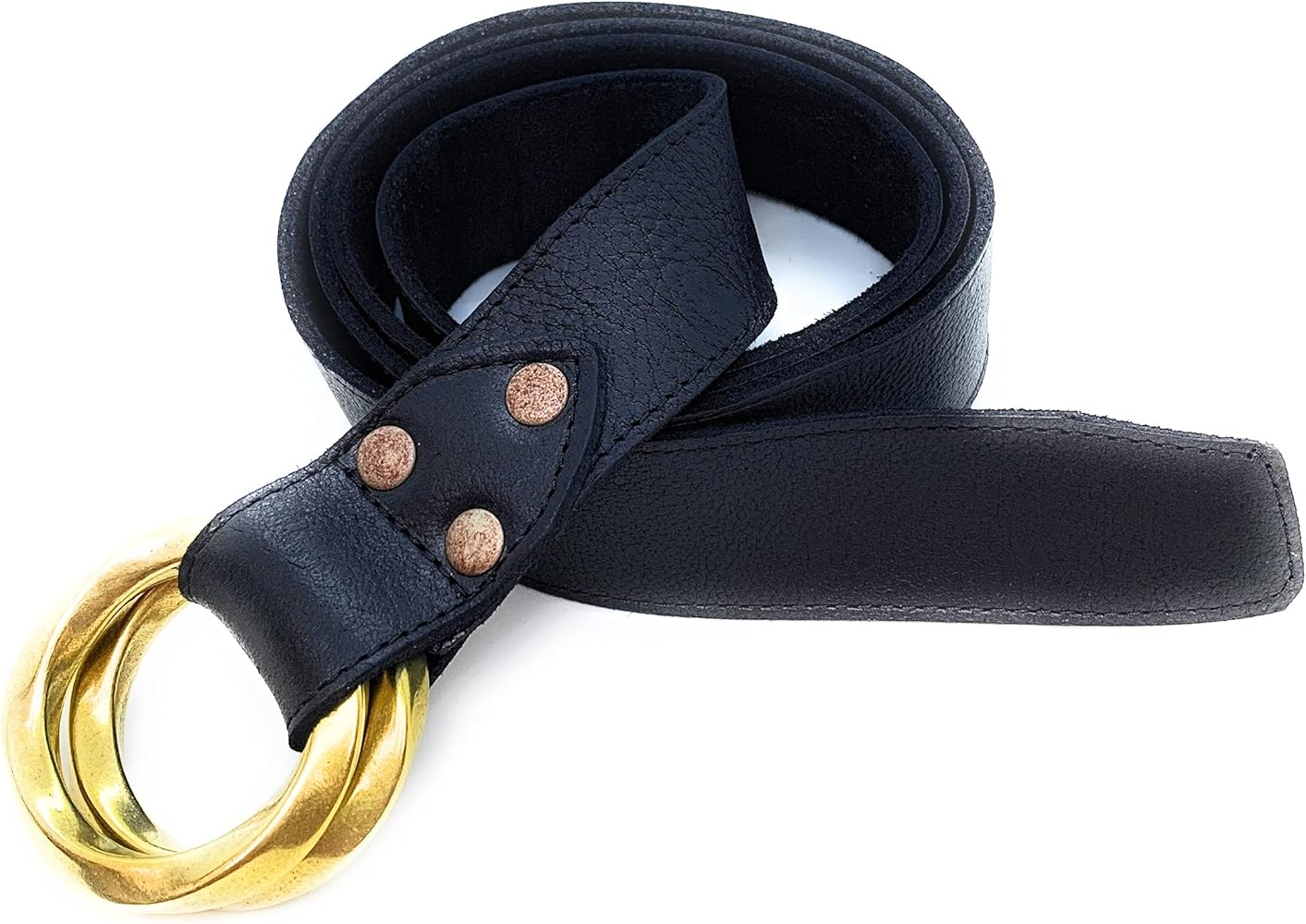 Amazon | [okuda-belt] 本革 ダブルリングベルト 32ミリ幅 イギリス製