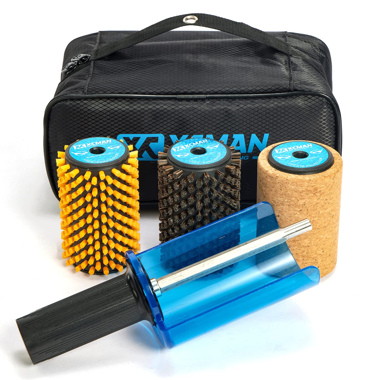 ロトブラシ4点（ブロンズ、馬毛、ナイロン、コルク）＋シャフト