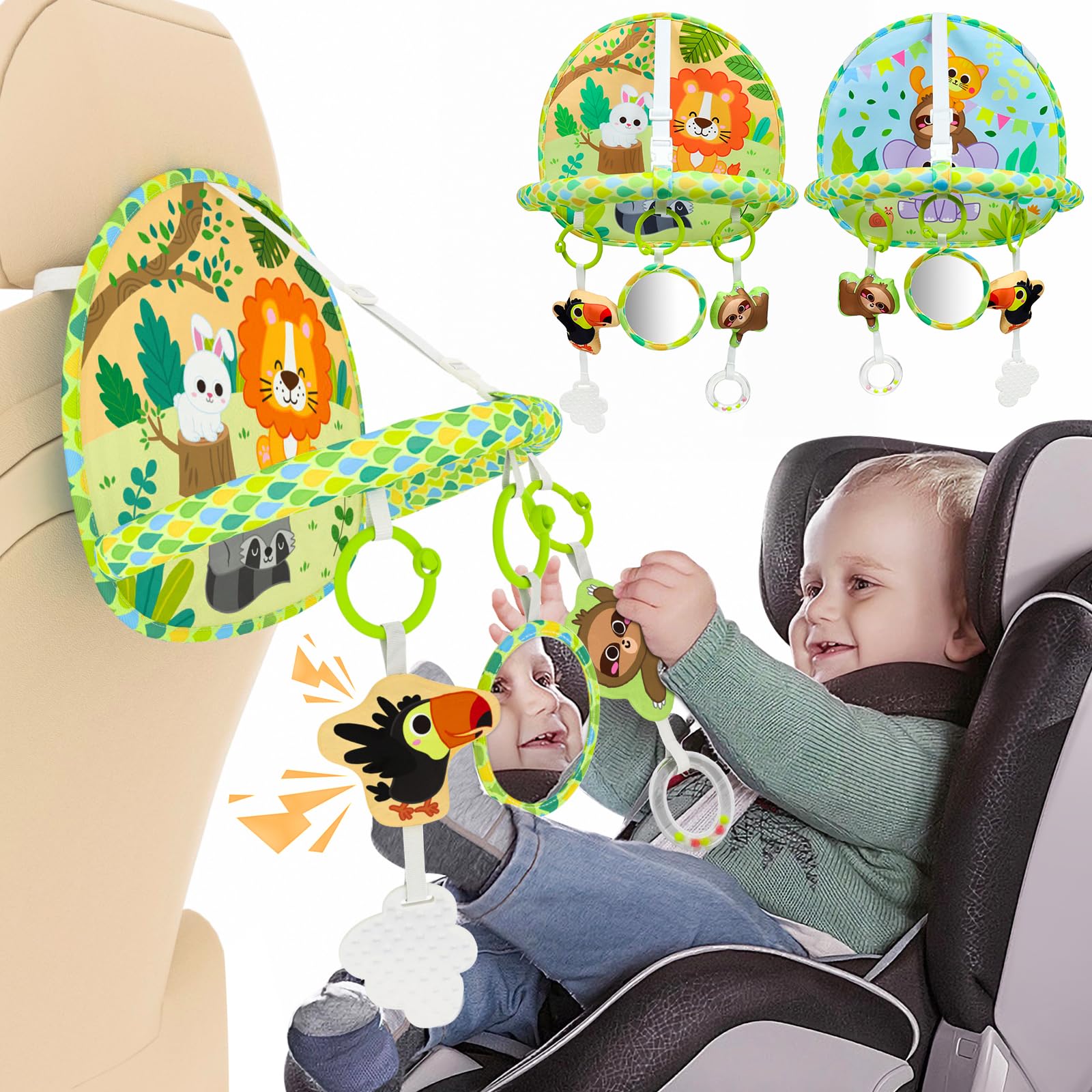 Amazon.com: Dr.Rapeti Baby Car Seat Toy for Travel Rear Facing