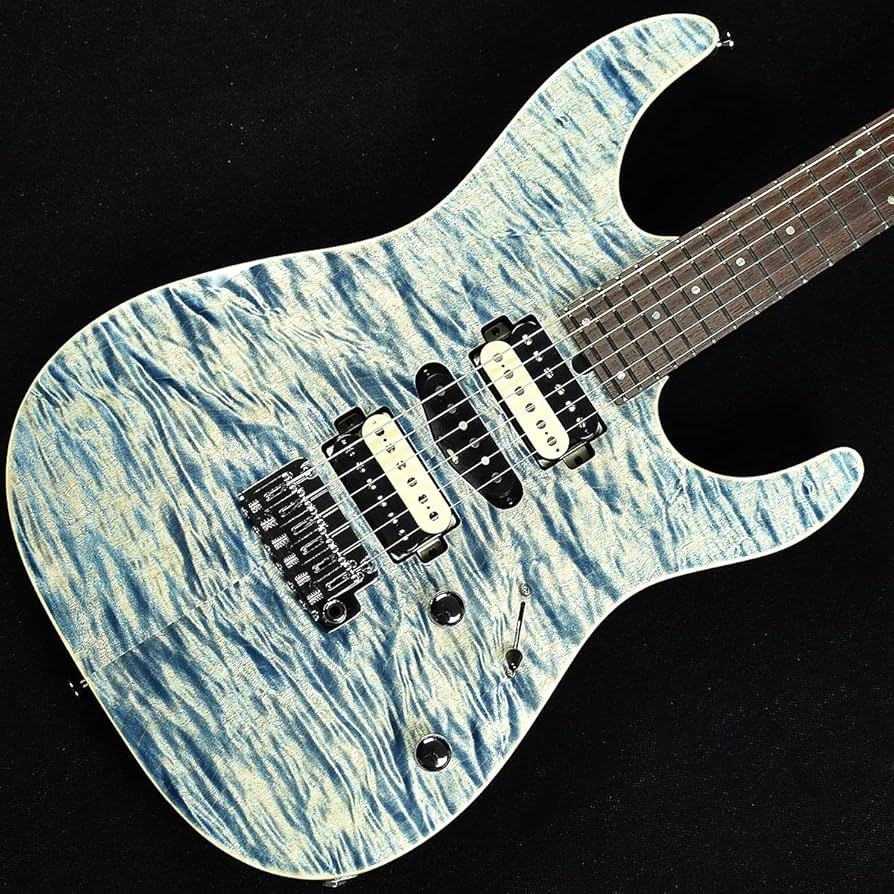 Amazon | T's Guitars DST-Pro24 Mahogany Limited Trans Blue Denim S