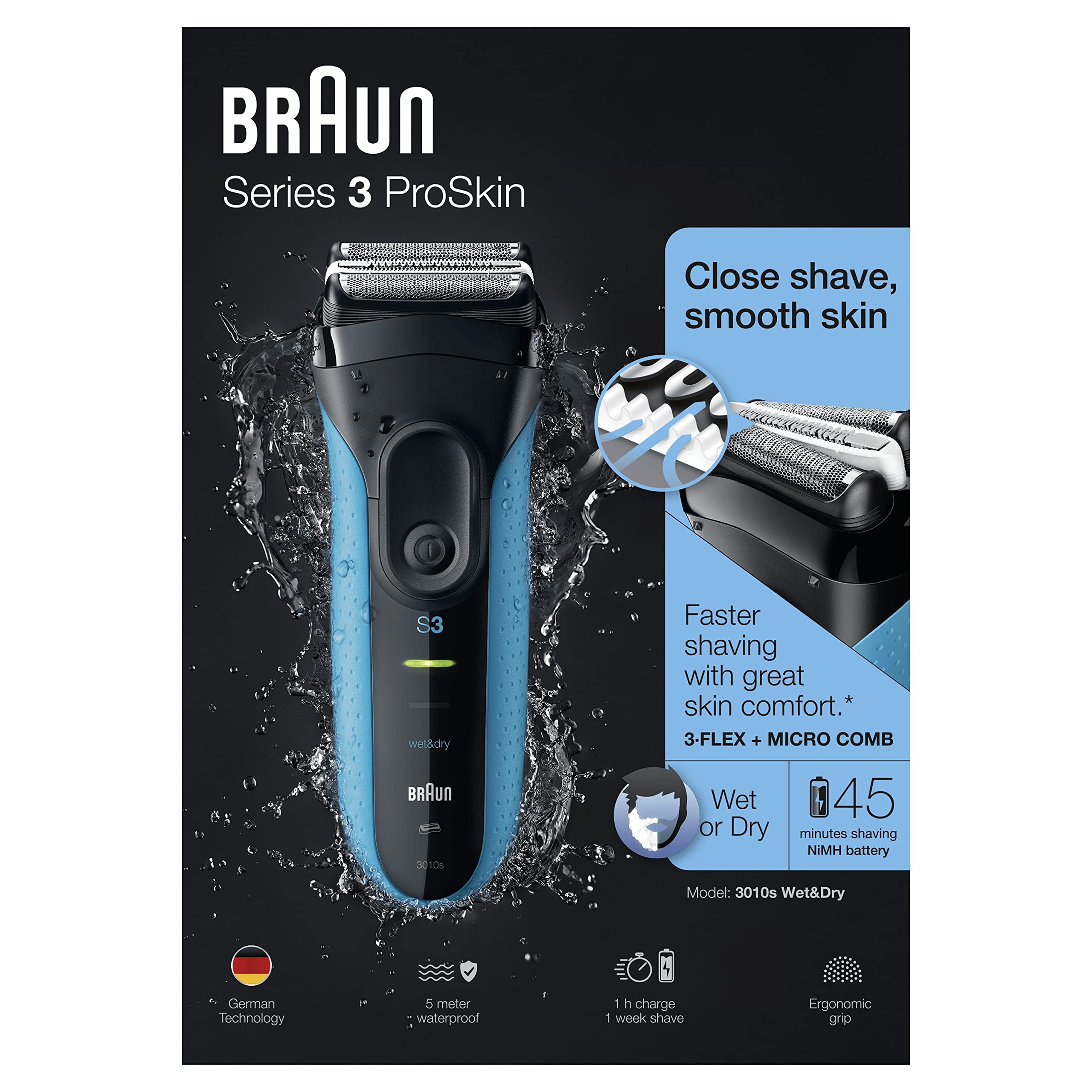 Amazon | Braun Series 3 ProSkin 3010s 電気シェーバー 充電式
