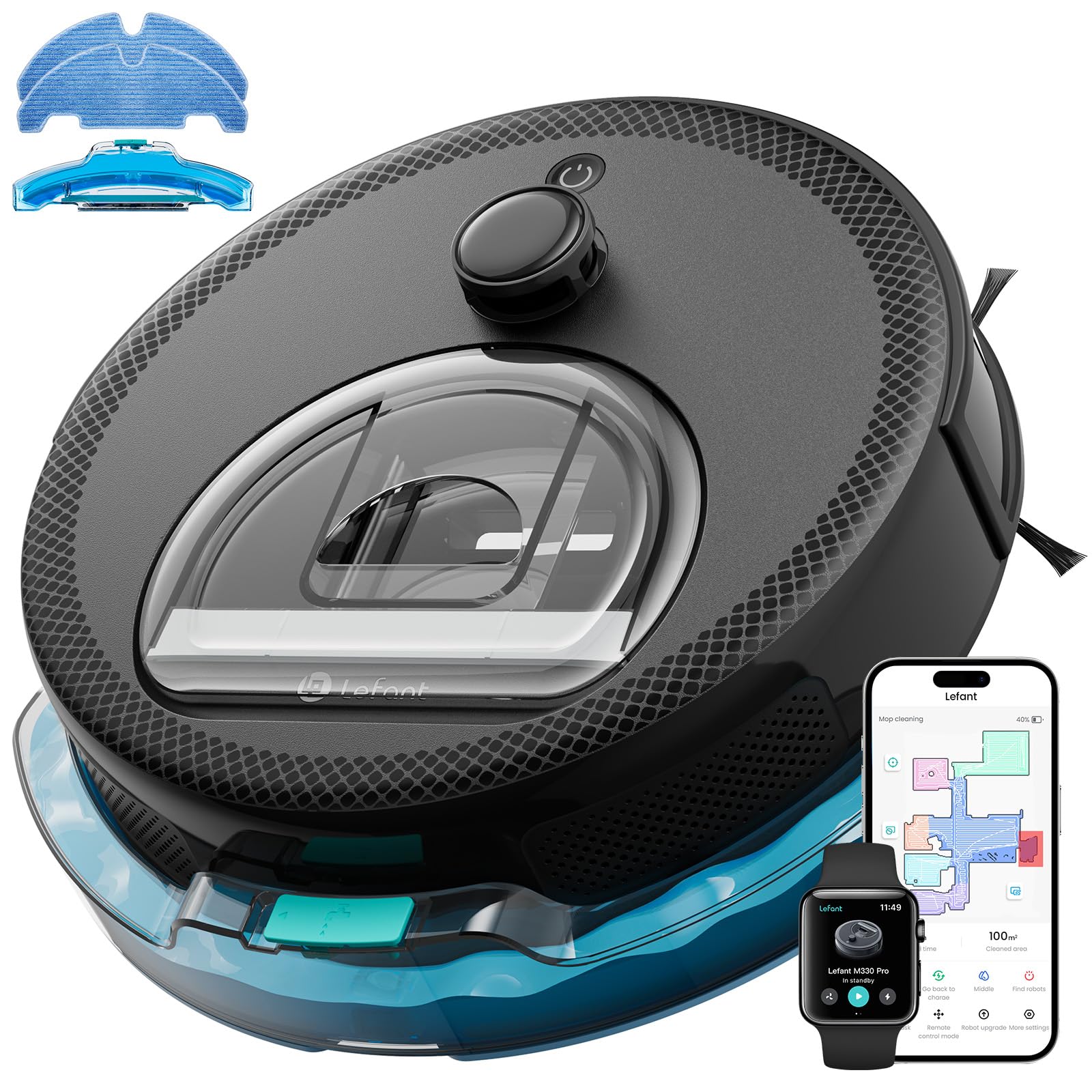 Amazon.com - Lefant LiDAR Robot Vacuum and Mop, 450ml Visible