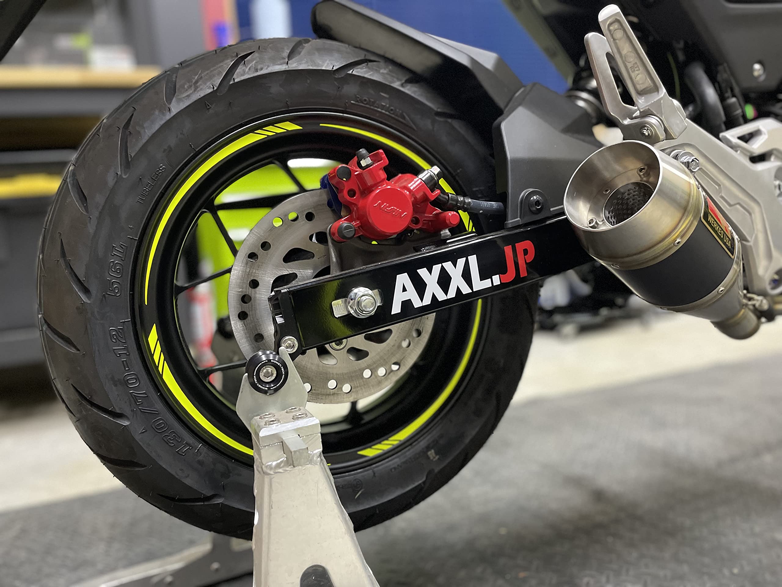 Amazon | AXXL 12インチ用 ホイール リムステッカー STD2 (オレンジ