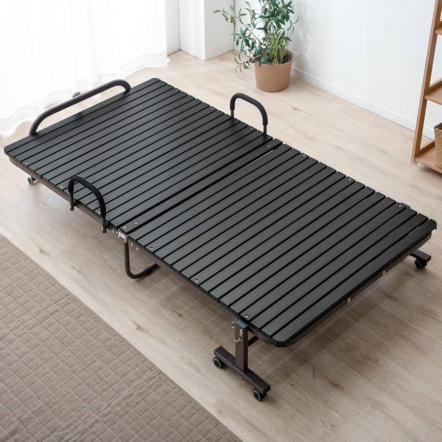 Amazon｜タンスのゲン ベッド シングル 折りたたみベッド すのこ 桐 耐