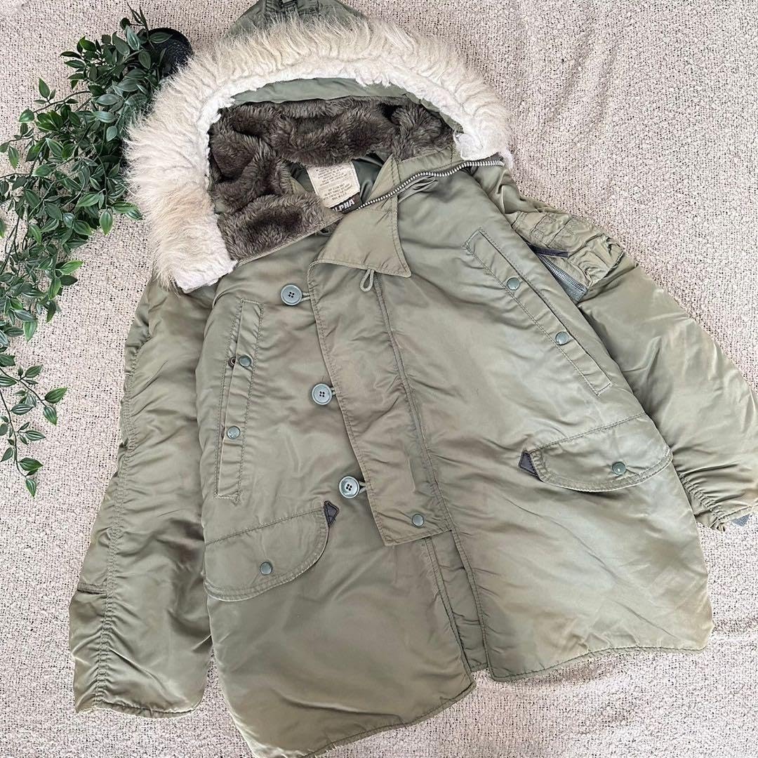 80,s ALPHA N−3B USA製 旧タグ Silver US規格S 80,s