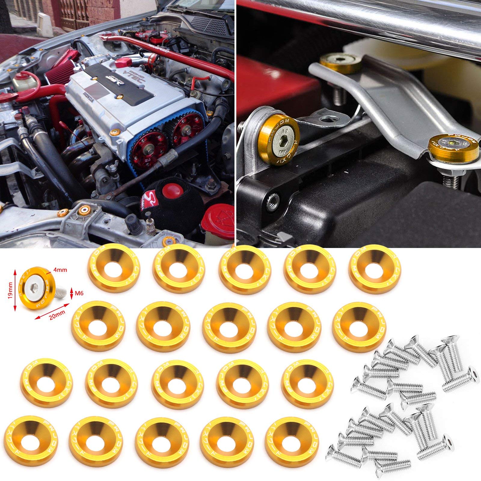 Amazon.co.jp: x xotic tech 20個 CNC ビレット アルミニウム エンジン