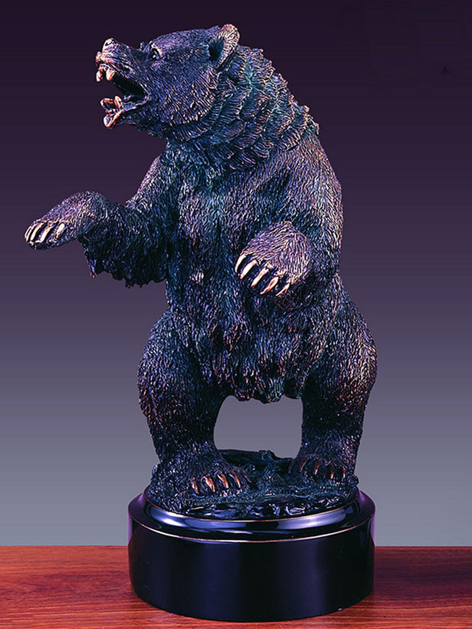 Amazon.co.jp: 成長するクマの像 - ブロンズ仕上げの熊の彫刻