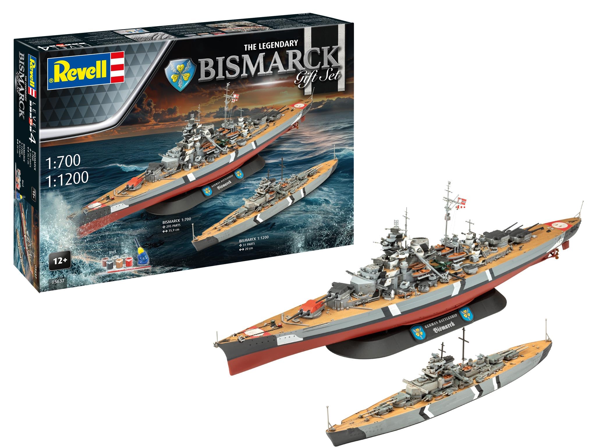 Revell Gift Set 05637 The Legendary Bismarck (1:700 & 1:1200) 1