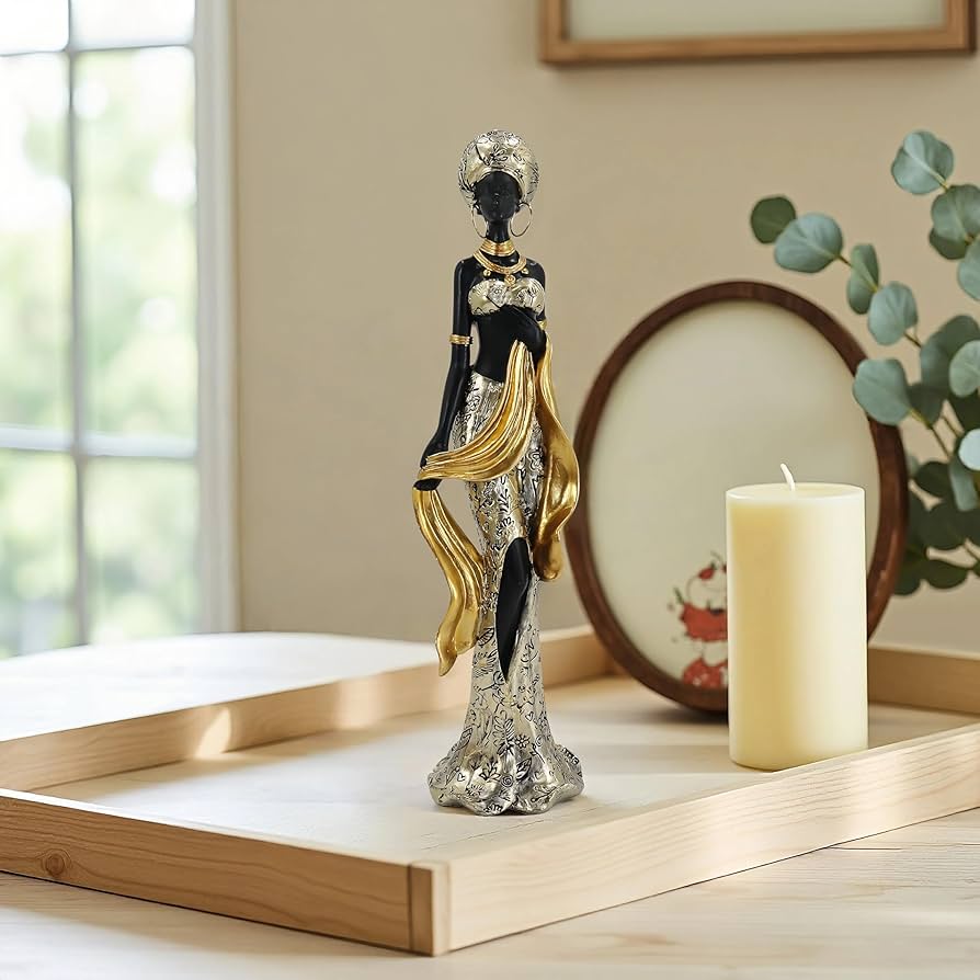 Amazon.com: Lescafita Oshun Goddess Inspired African Lady Statue