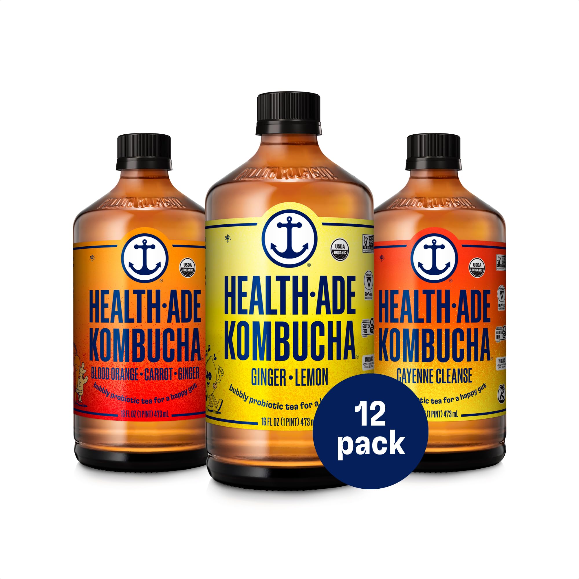 Amazon.com : Health-Ade Kombucha Tea Organic Drink, Fermented Tea