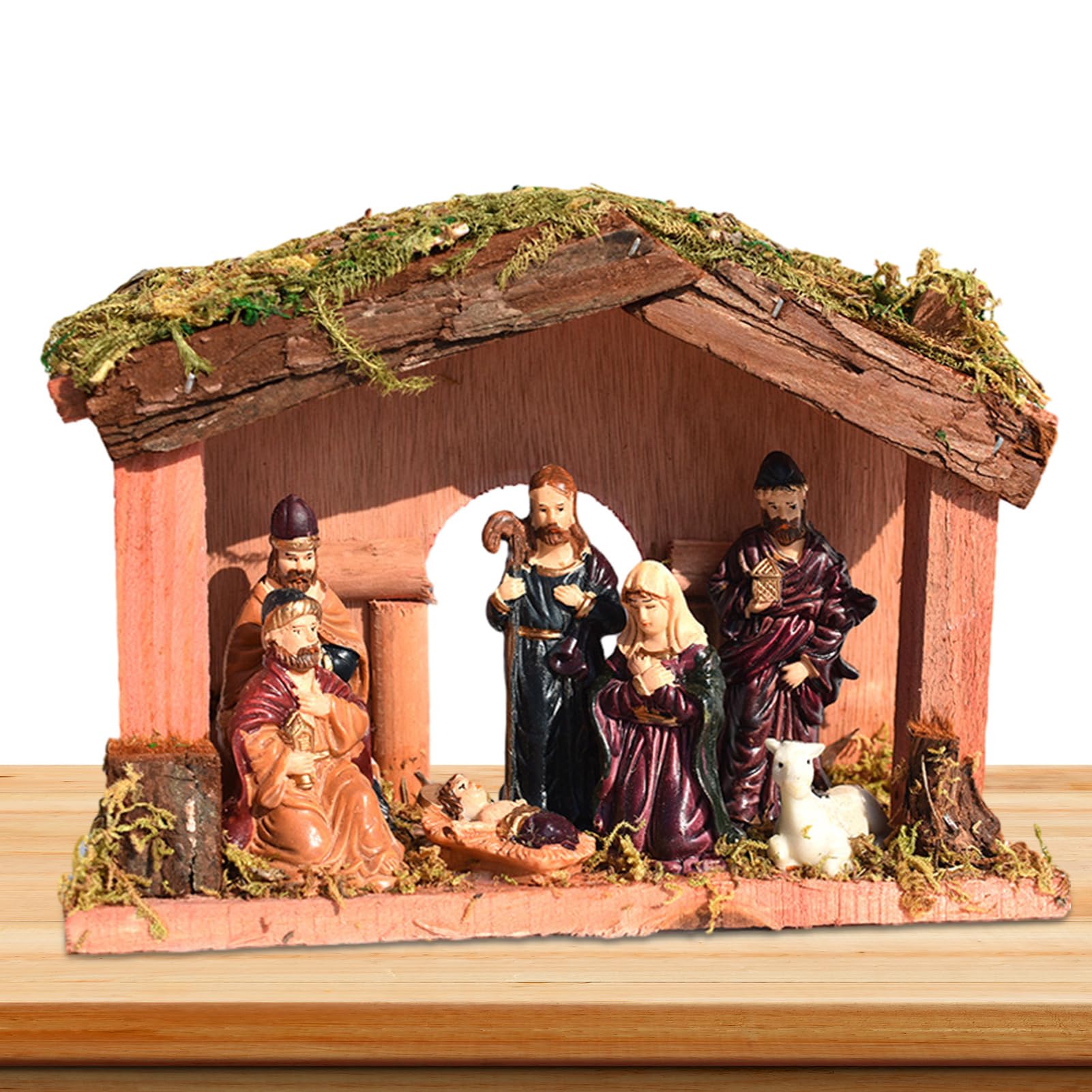 Amazon.co.jp: 馬小屋付きキリスト降誕セット | キリスト降誕のシーン