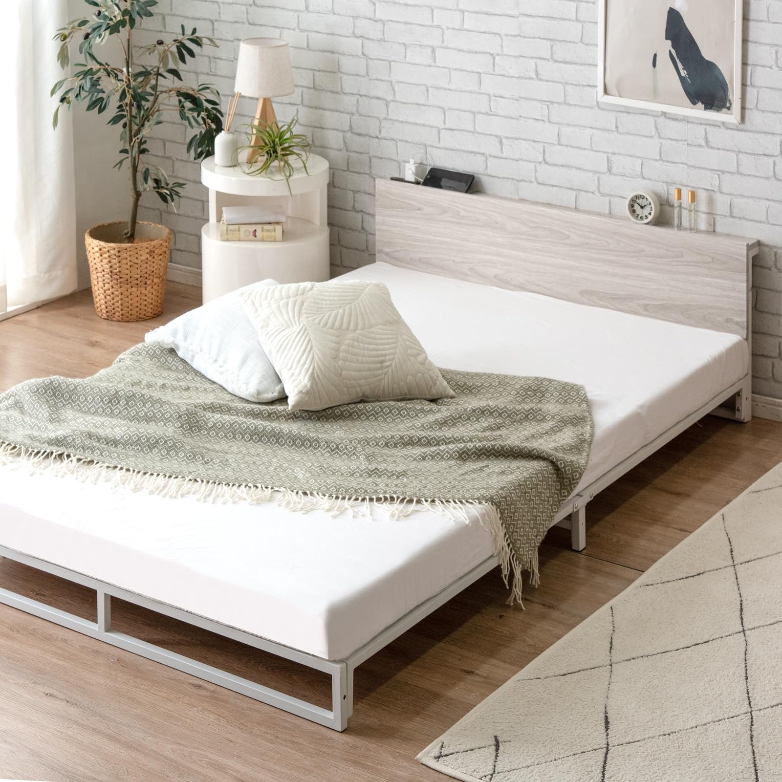 Amazon｜タンスのゲン ベッドフレーム セミダブル ローベッド