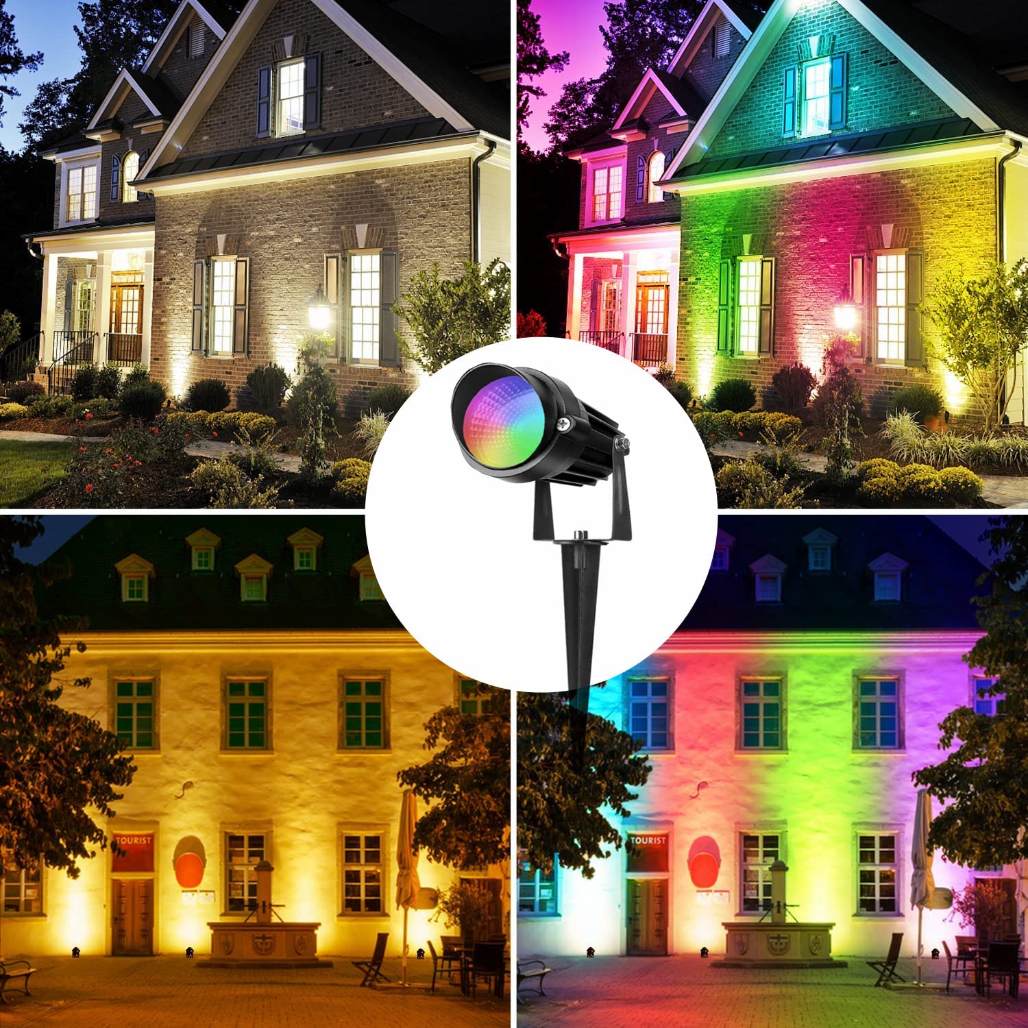 Color Changing Spotlight with Timer, 12W RGB Color Changing Spot