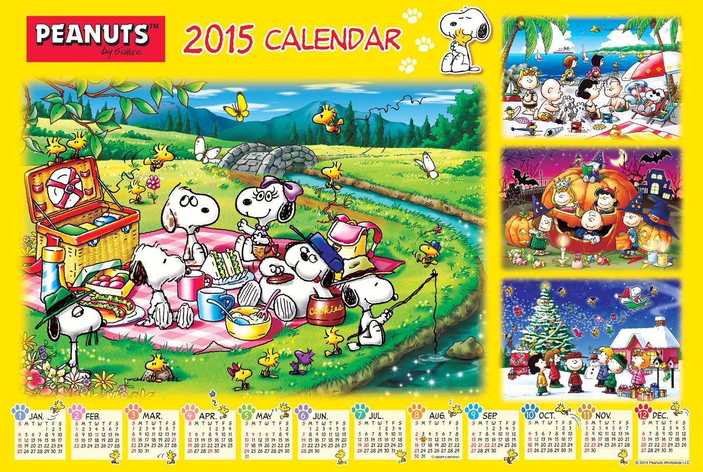 Amazon.co.jp: 1000ピース カレンダージグソーパズル 2015年