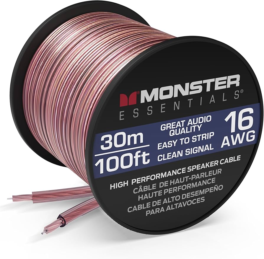 Amazon | MONSTER スピーカーケーブル 16ゲージ 1巻 30.48m (100ft)ME