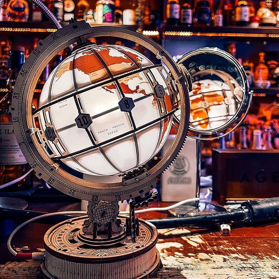 Amazon | ROKR 3D木製パズル 大人用 照明付きグローブ スタンド付き