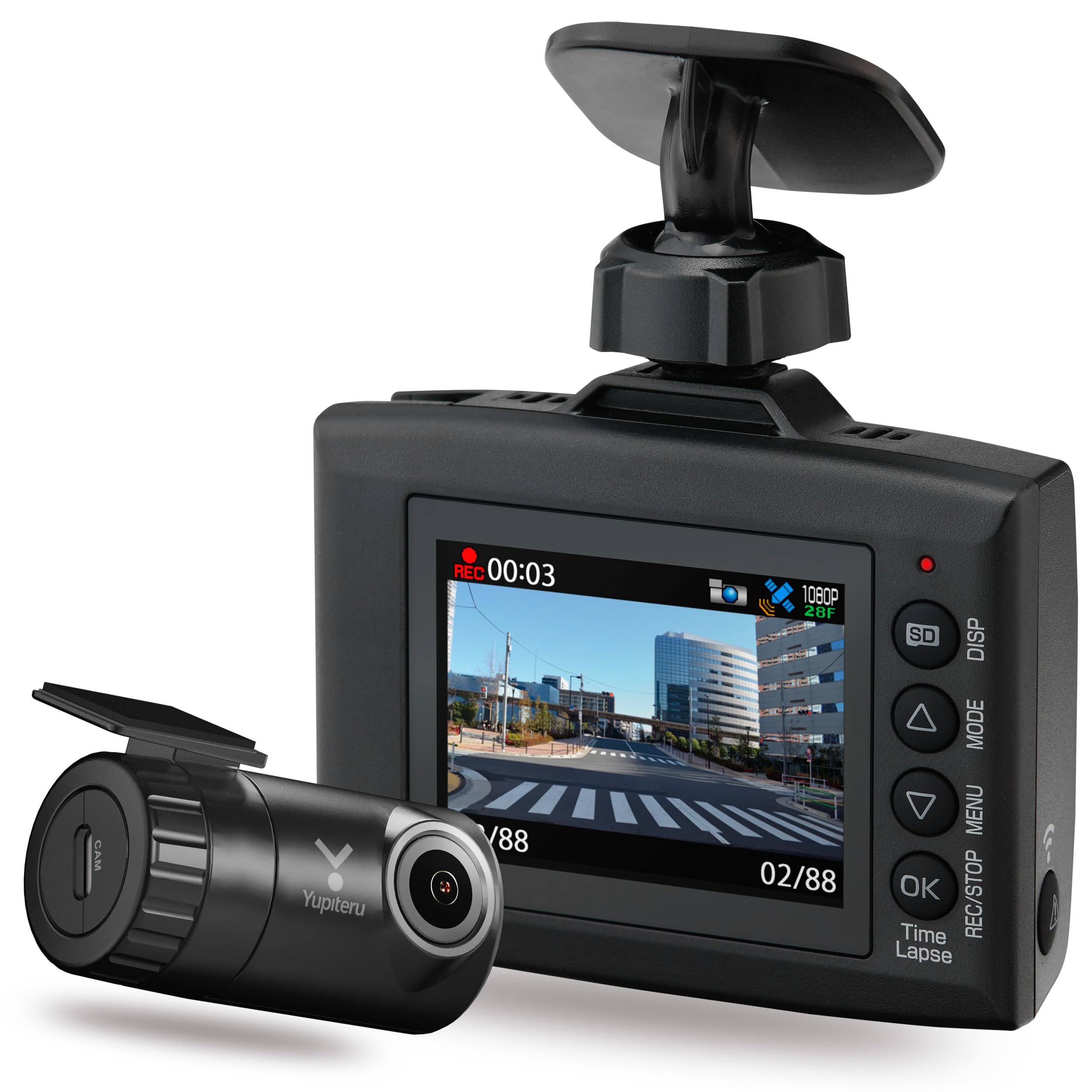 Amazon.co.jp: Yupiteru WDT810di Front/Rear Dash Cameras (2 Cameras