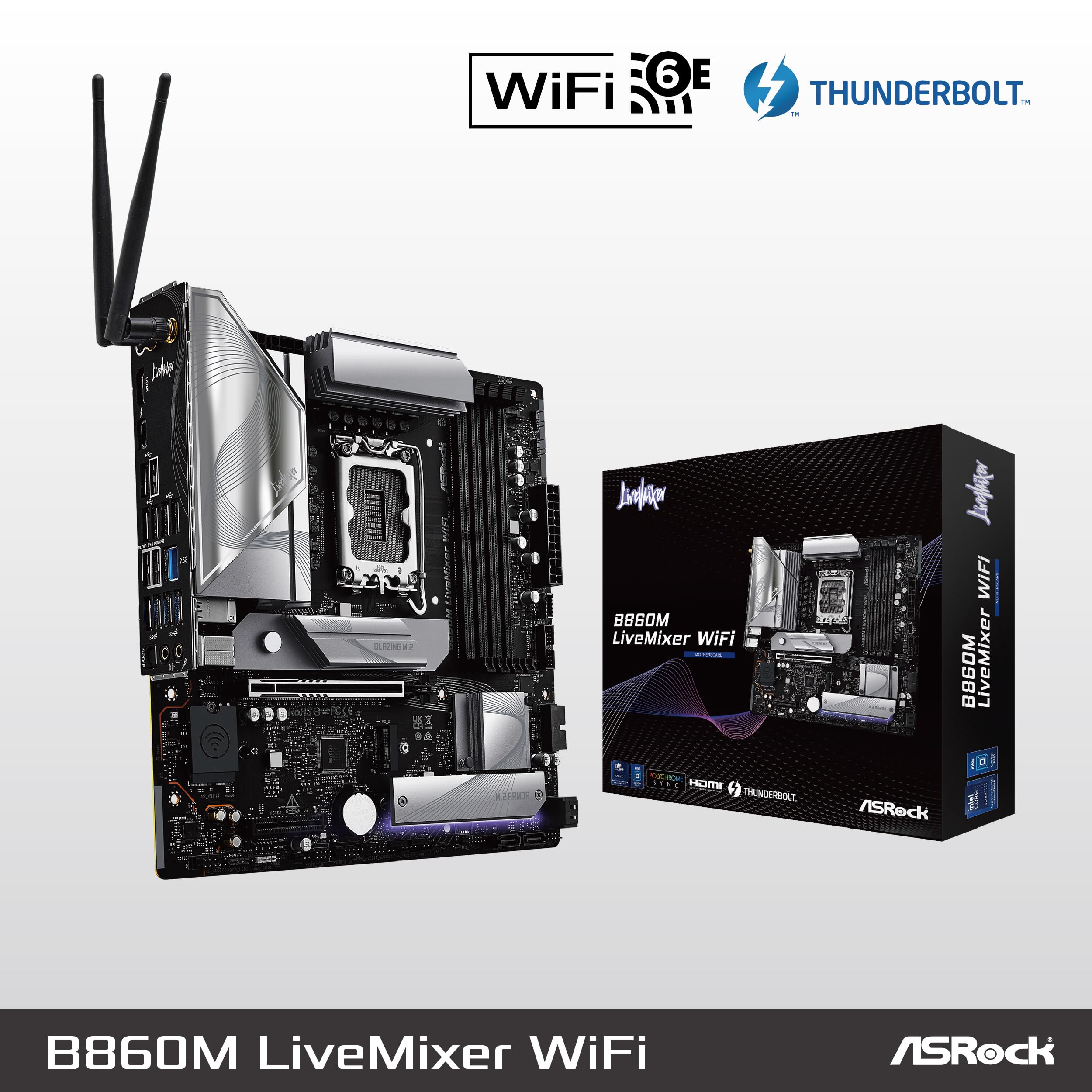 Amazon | ASRock マザーボード B860M LiveMixer WiFi Intel CPU Core