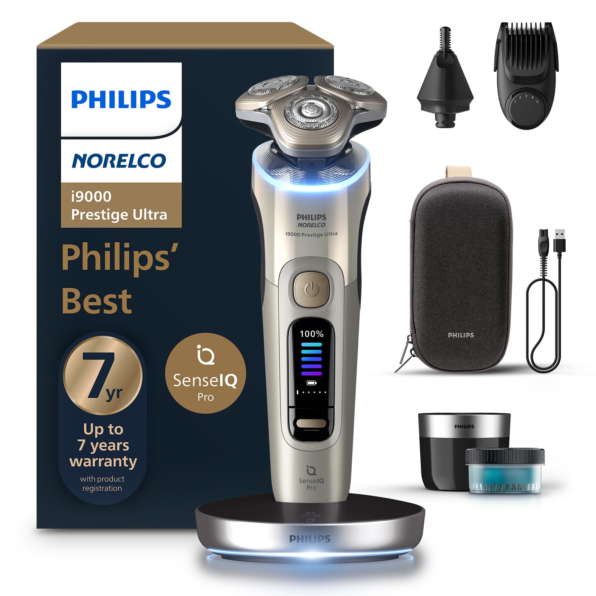 Amazon.com: Philips Norelco Shaver i9000 Prestige Ultra, Wet & Dry