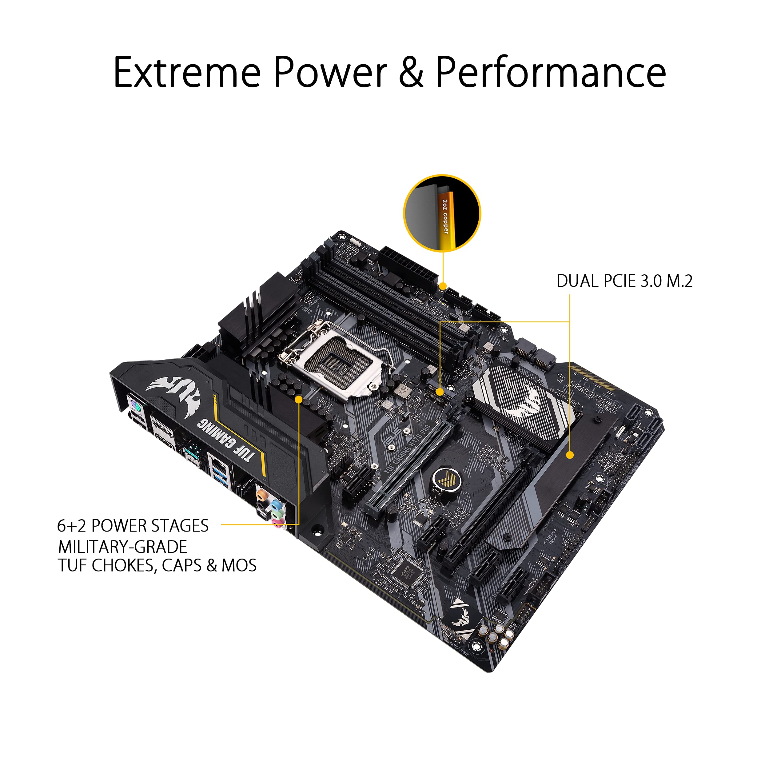 Amazon | ASUS INTEL H470 搭載 LGA1200 対応 マザーボード TUF GAMING