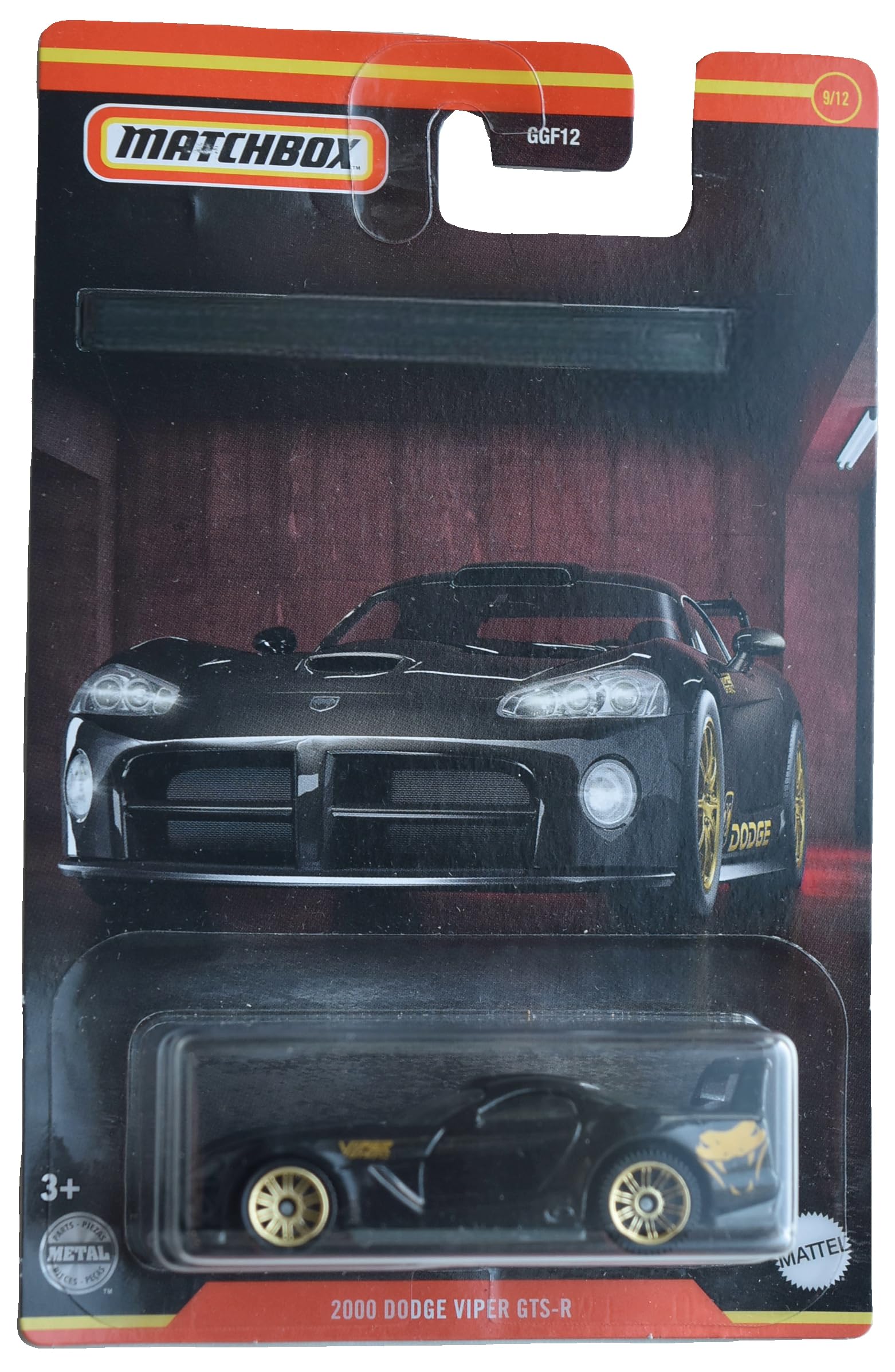 Amazon.com: Matchbox 2000 Dodge Viper GTS-R, Black 9/12 : Arts