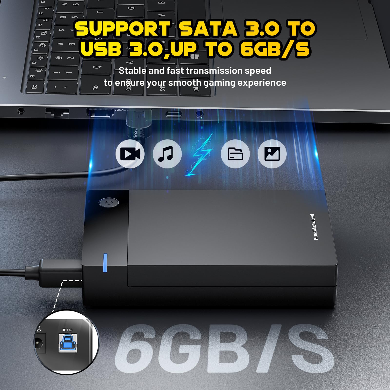 Kinhank 12TB HDD Retro Gaming Hard Drive with 96000+ Classic Games