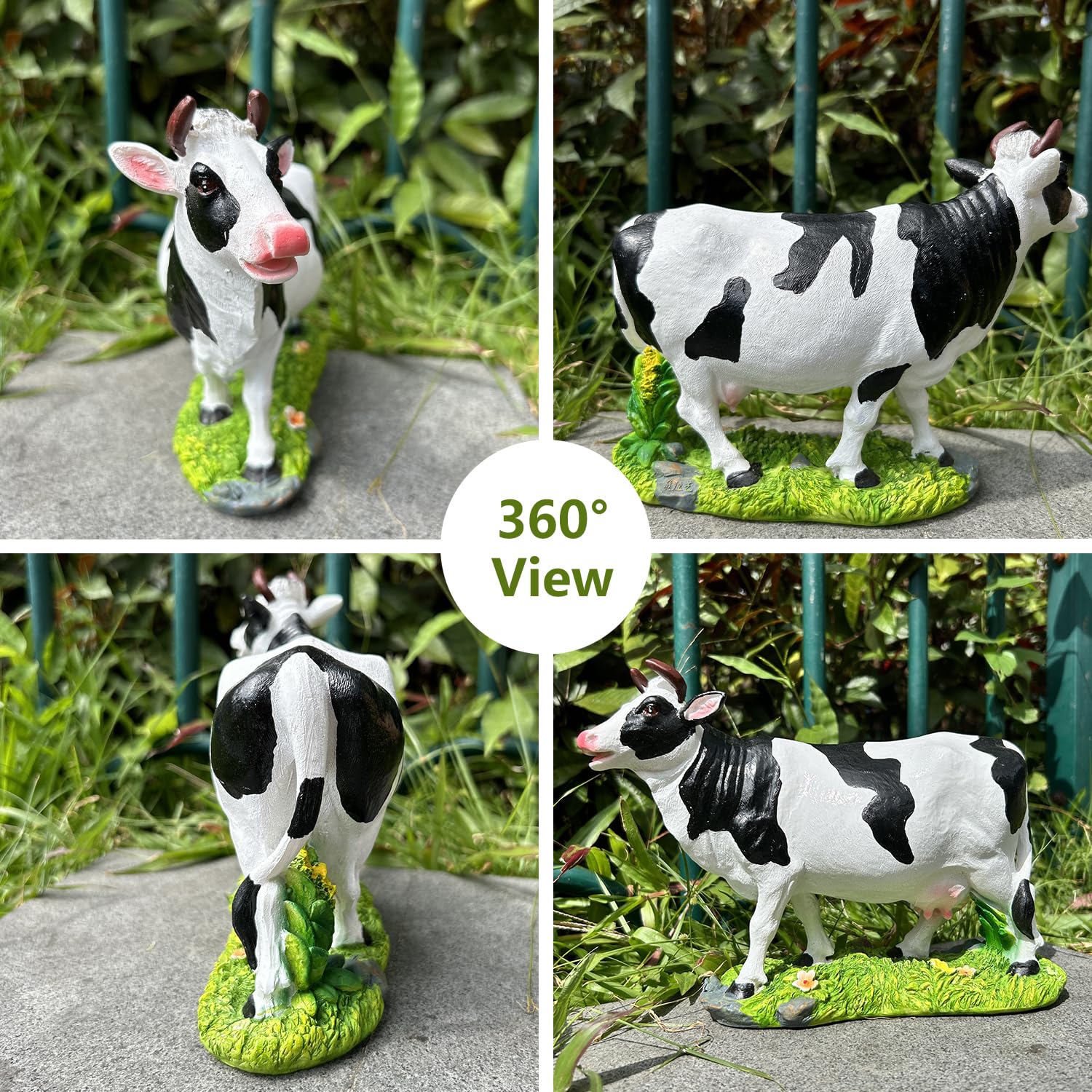 Amazon.co.jp: XKFLAUHM ホルスタイン牛の置物 8.75インチ x 6.7インチ
