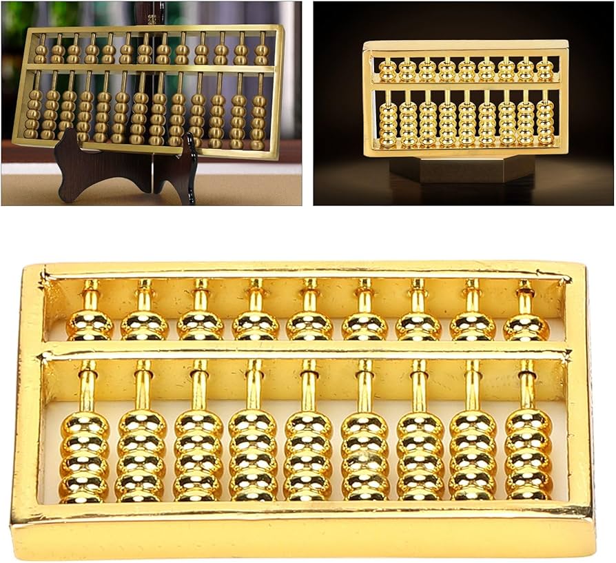 Amazon.co.jp: 中国古代そろばん 算盤 ミニ真鍮そろばん 9 ギア中国