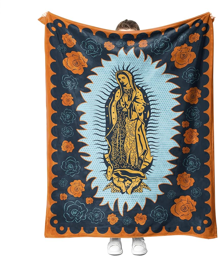 Amazon.com: QIULIBMH Virgin Mary Blanket Gifts Our Lady of