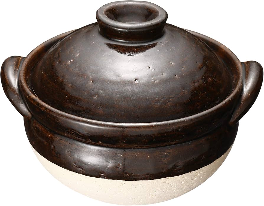 Amazon.co.jp: 長谷園 伊賀土鍋 アメ釉 雑炊鍋(1-2人用) 直火対応 NNM