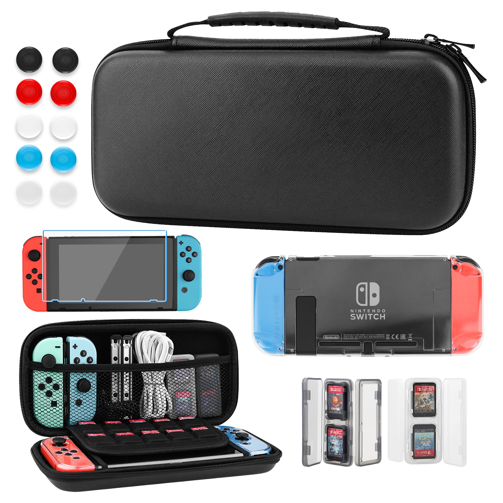 Amazon.com: GLDRAM Black Carrying Case for Nintendo Switch, 11 in