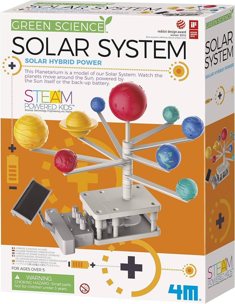 Amazon.com: 4M Green Science Rotating Solar System Kids Science