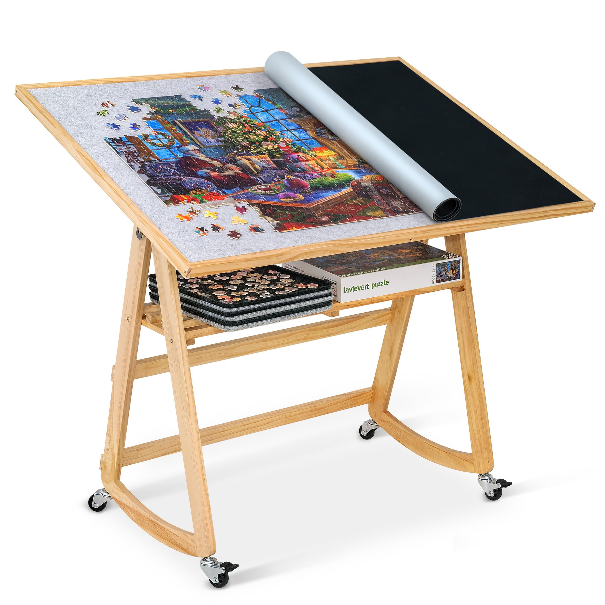 Amazon.com: LAVIEVERT 1500 Piece Tilting Puzzle Table with Legs