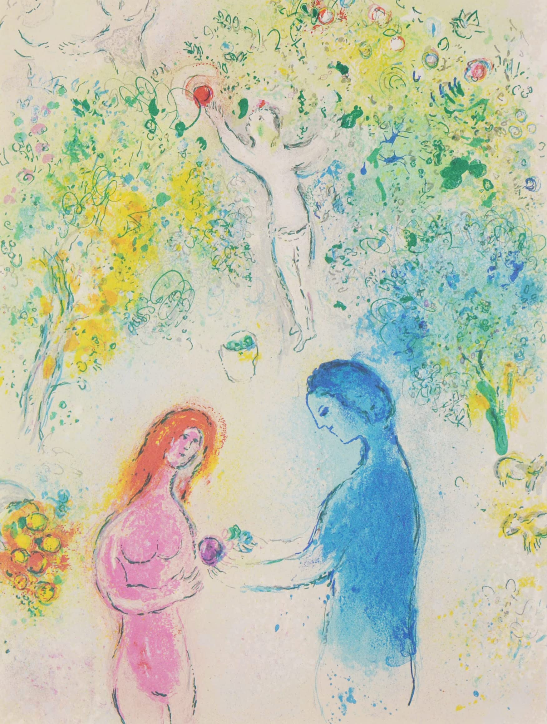 Amazon | マルク シャガール 『扉【ダフニスとクロエ】』 絵画 1977年