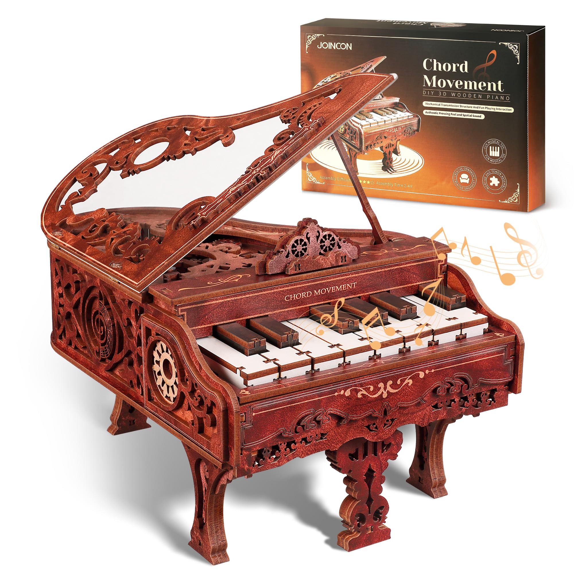 Amazon | FUNPOLA 3Dパズル 動くピアノ 木製パズル 立体パズル 弾ける