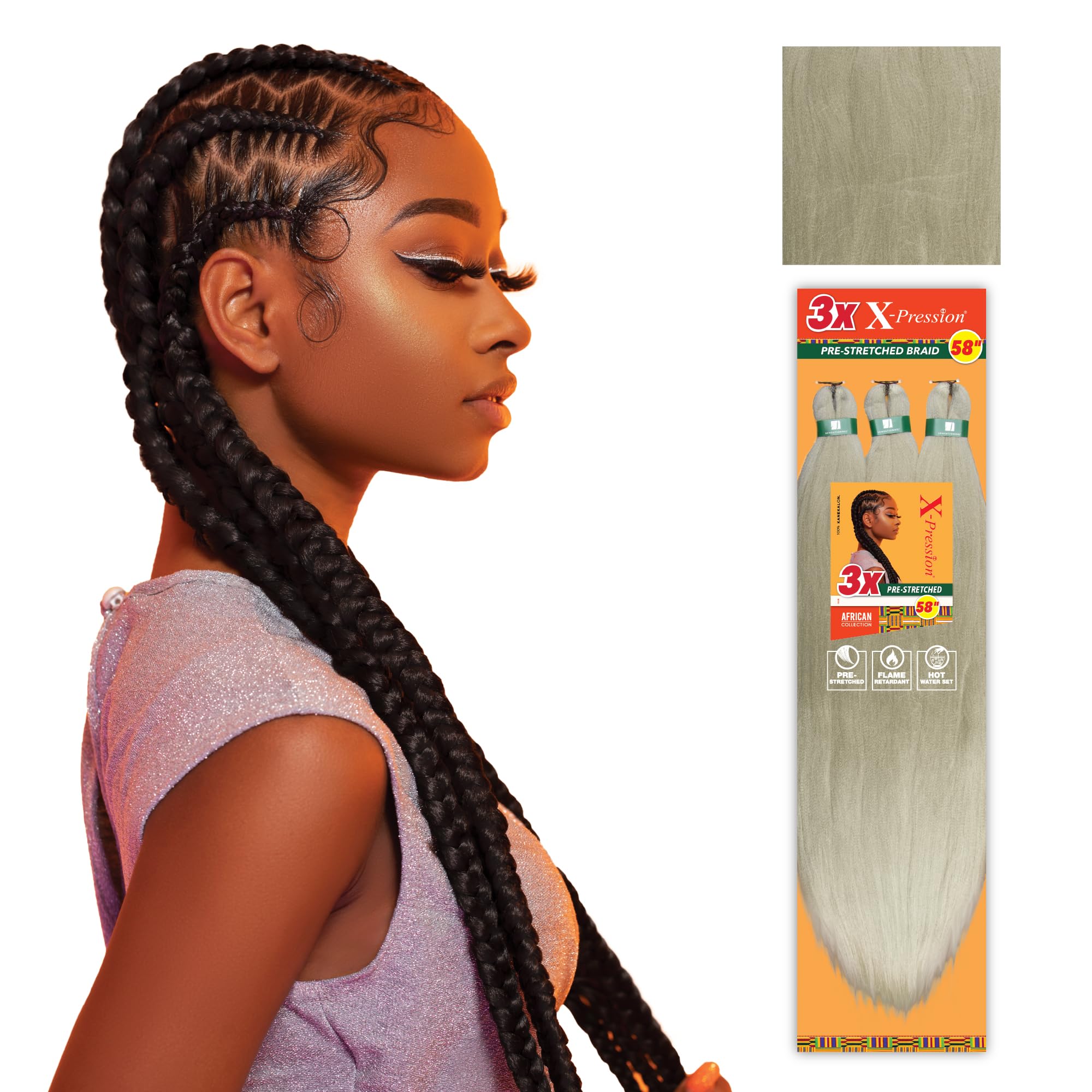 Amazon.com : Sensationnel X-pression prestretched braiding hair