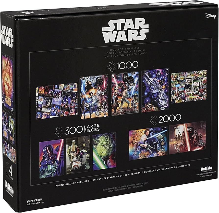 Amazon.com: Buffalo Games - Star Wars™ 4 in 1 Puzzle Multipack for
