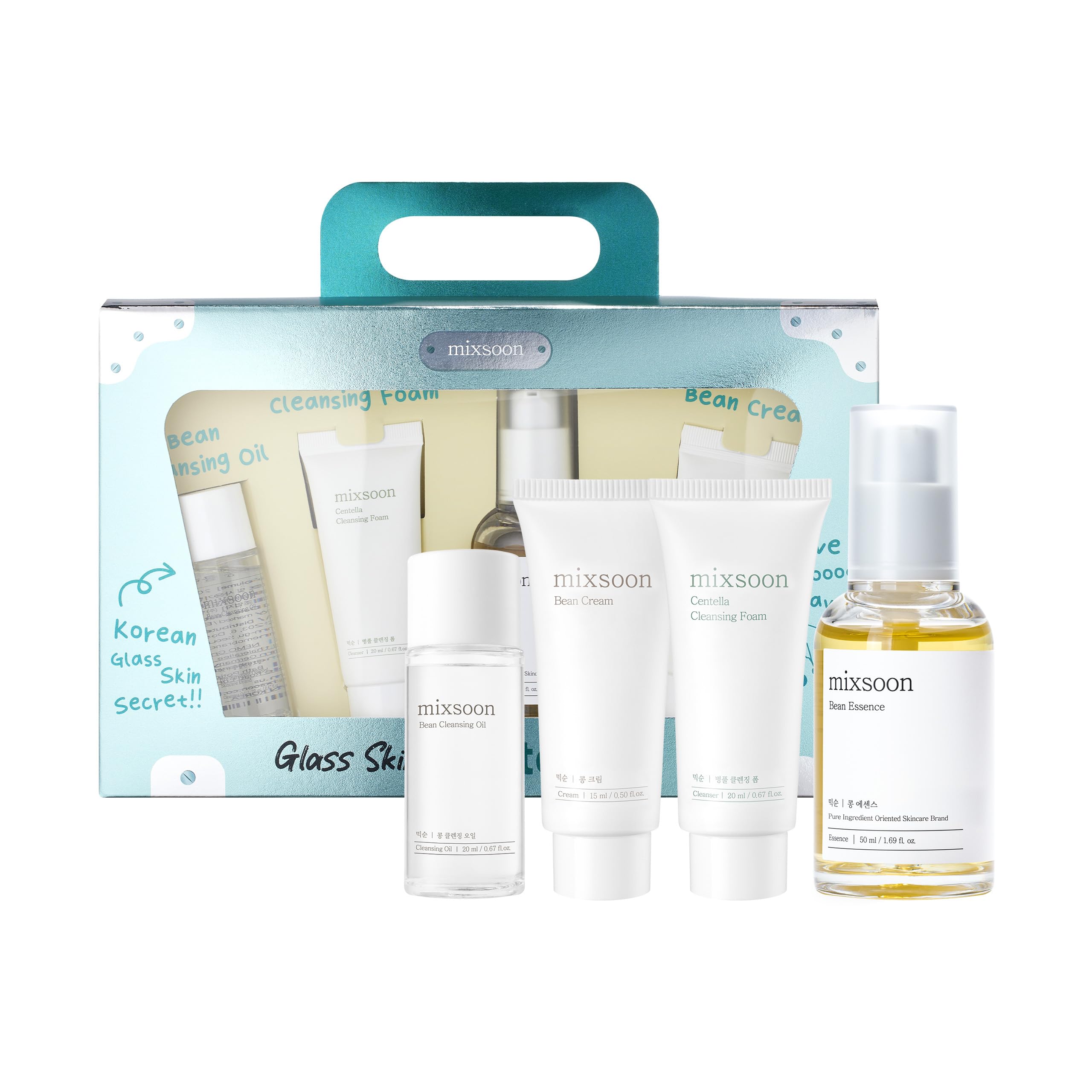 Amazon.com: mixsoon Glass Skin Suit Case Set-5-Step Skincare Kit
