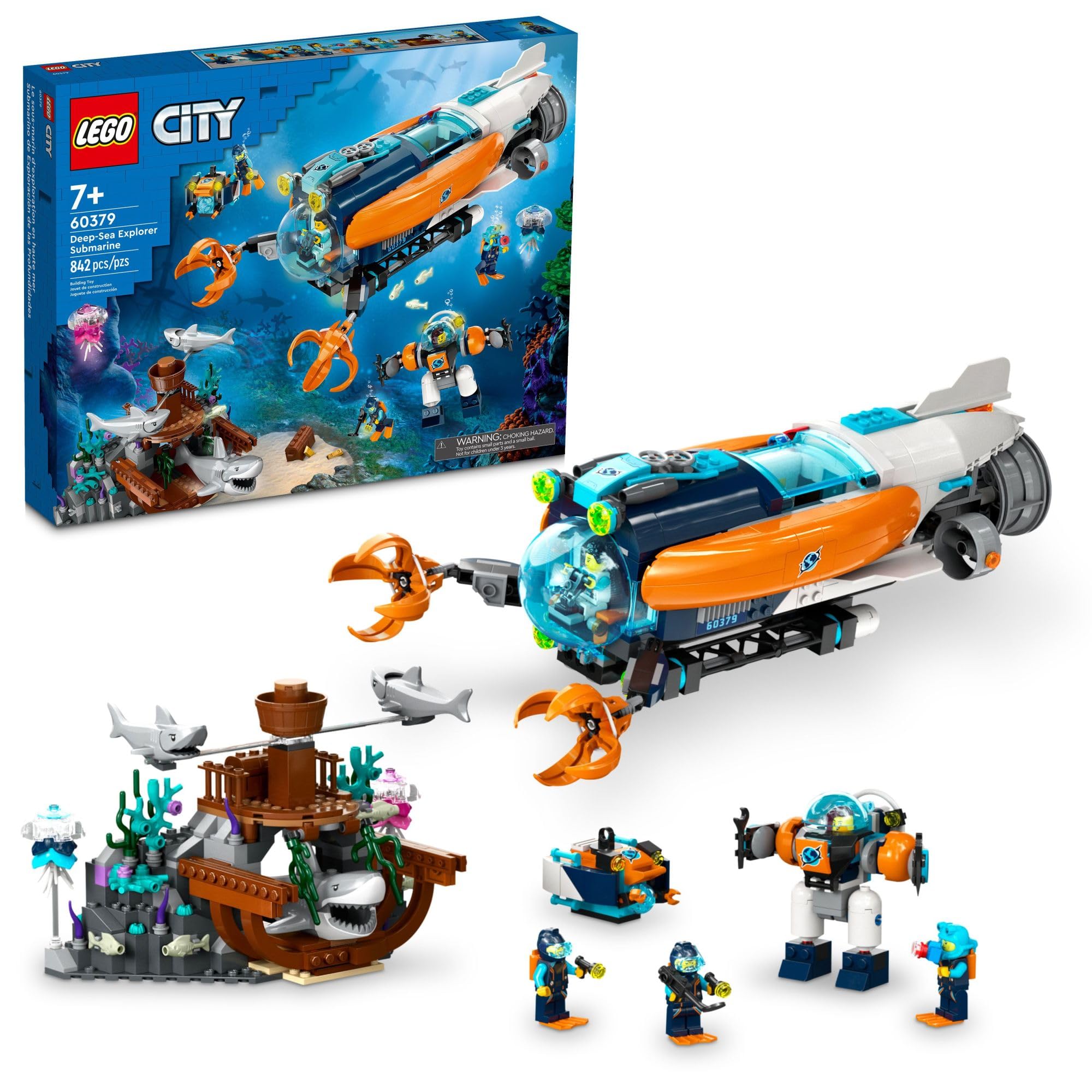 Amazon.com: LEGO City Deep-Sea Explorer Submarine 60379 Building