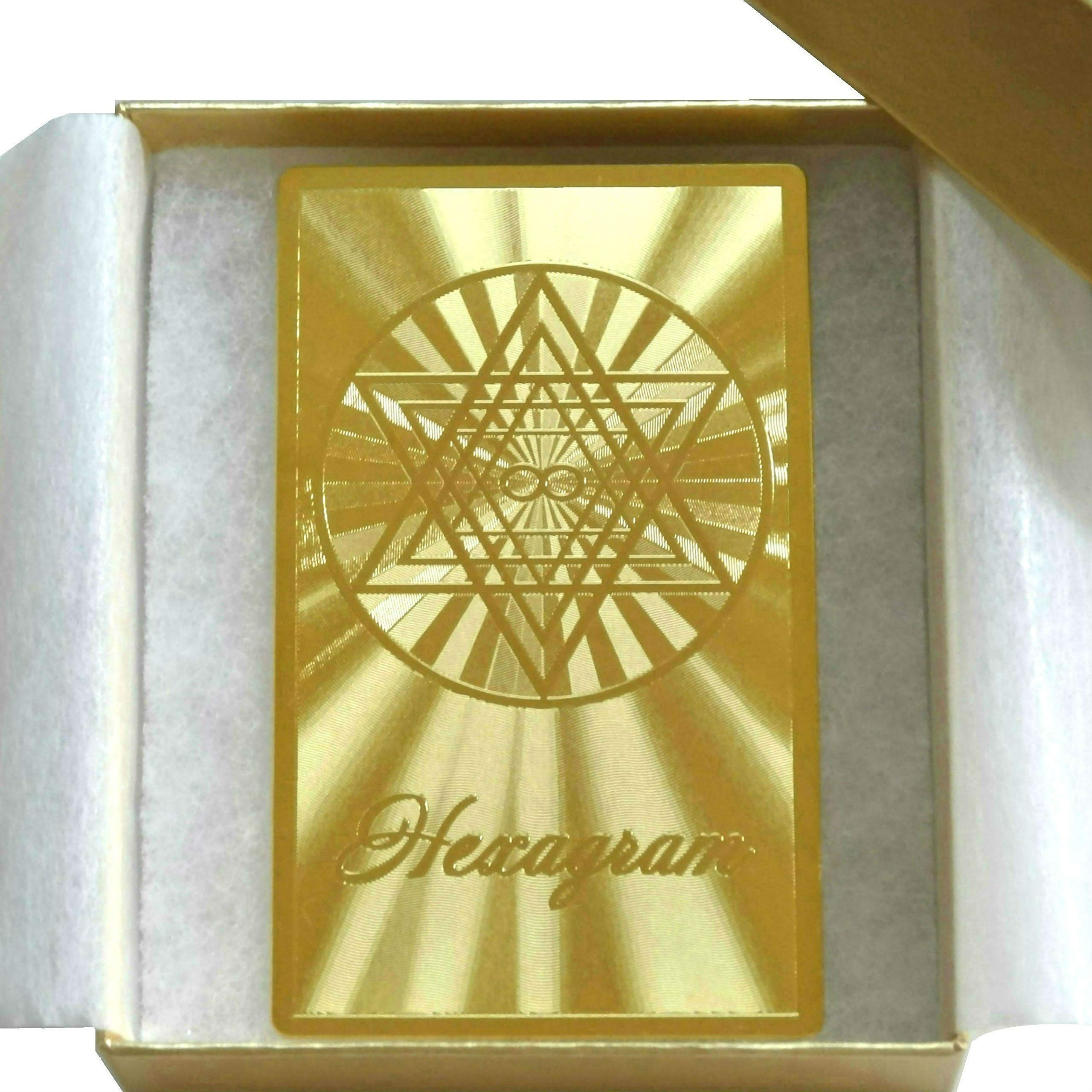 Amazon.co.jp: 【強力開運護符】六芒星ゴールドカード 純金(24金