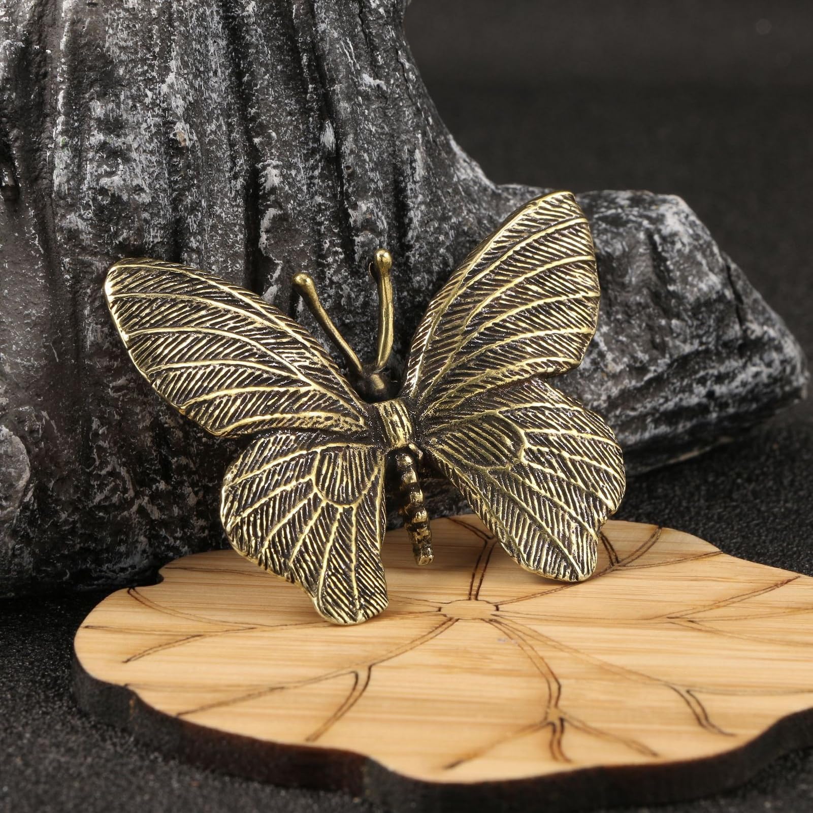 Amazon.co.jp: SamFansar 真鍮蝶の置物 ミニ ヴィンテージ 銅 蝶 像
