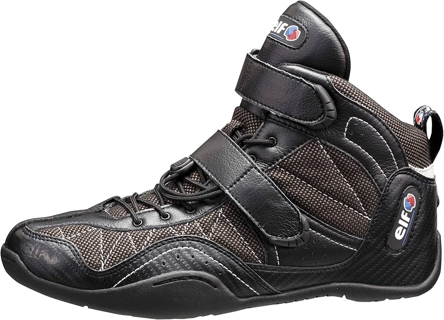 Amazon.co.jp: エルフ(ELF) バイクシューズ EXA11 ブラック 26.5cm