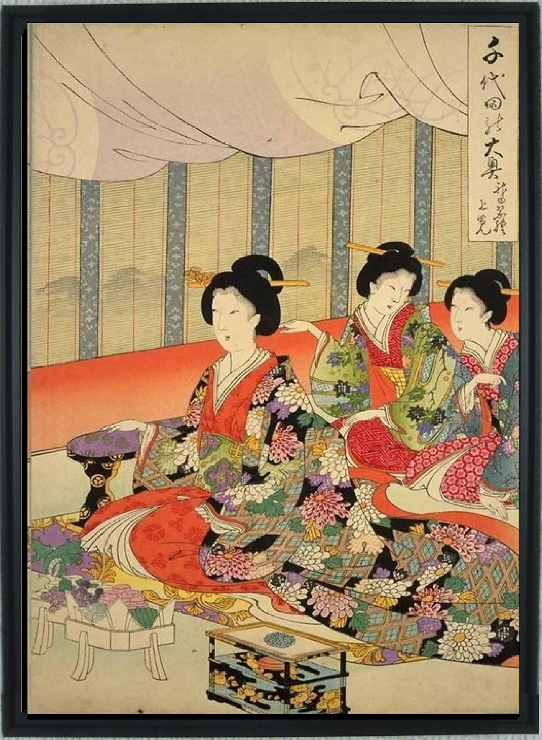 Amazon.co.jp: Genius Collections 楊洲周延 ポスター 額付き 壁掛け