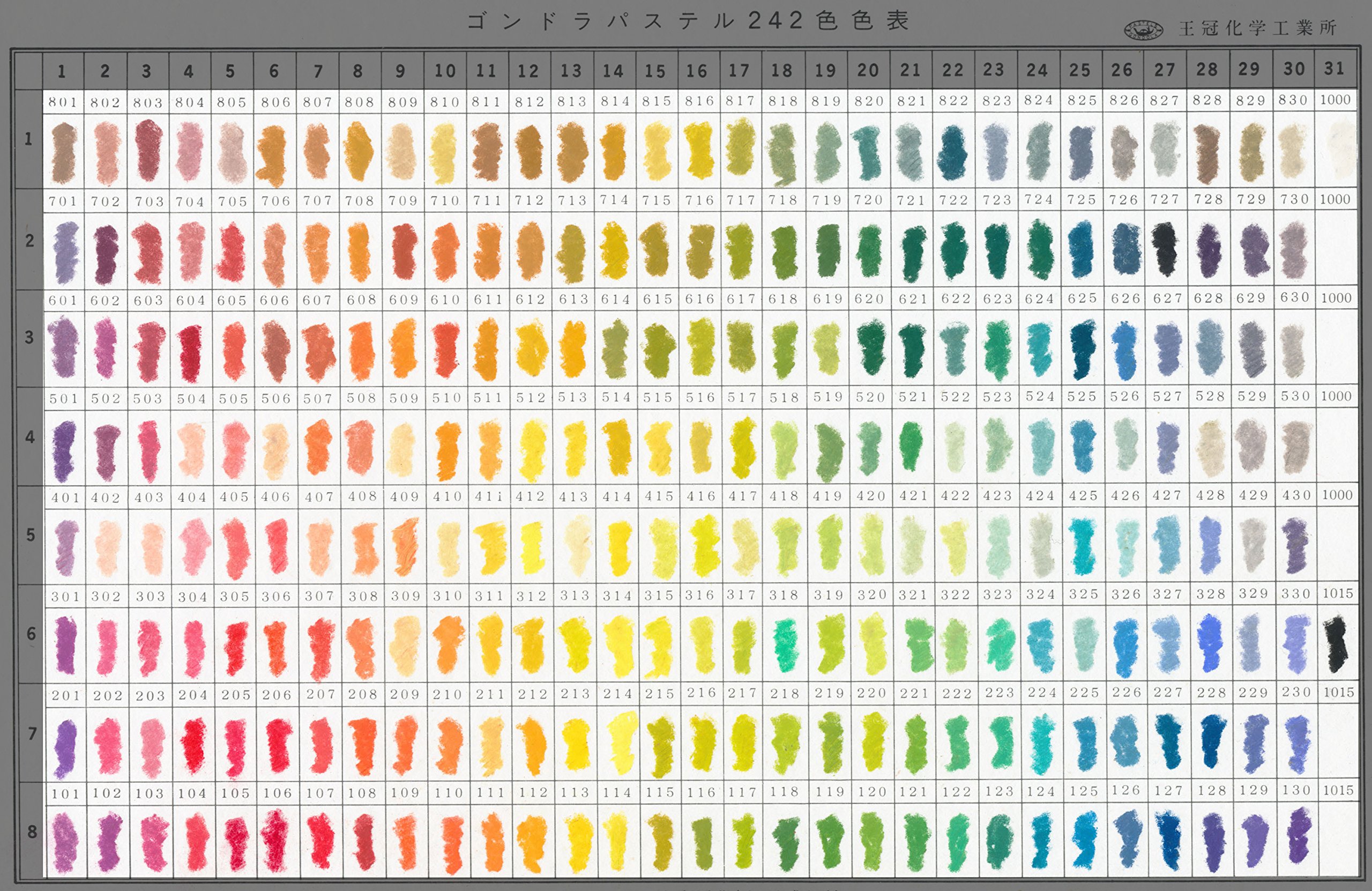 Amazon | 王冠化学工業所 ゴンドラパステル 242色セット | パステル 通販