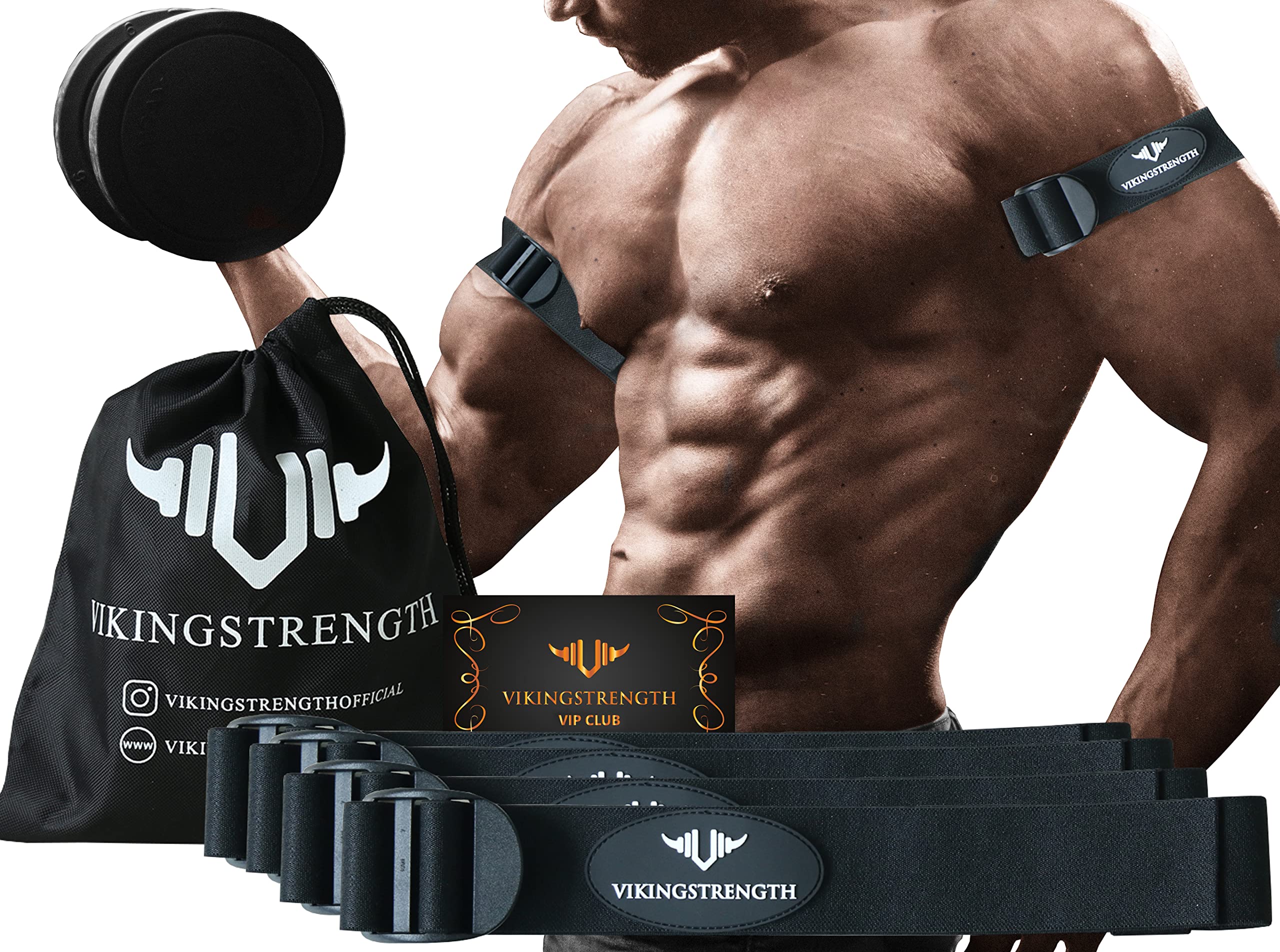 Amazon.co.jp: Vikingstrength 加圧トレーニング 加圧バンド
