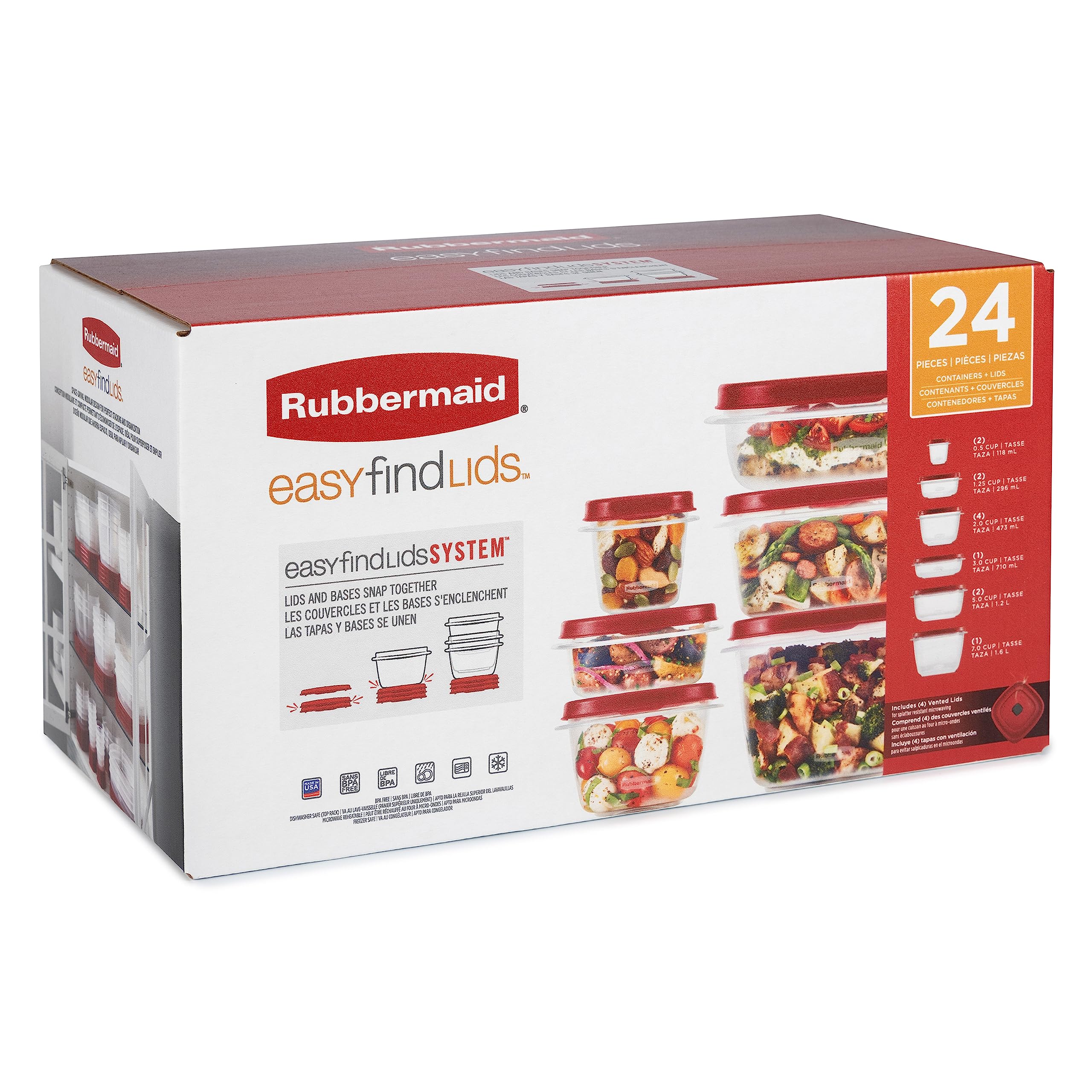 Amazon.com: Rubbermaid Assorted Food Storage Container Set - Case