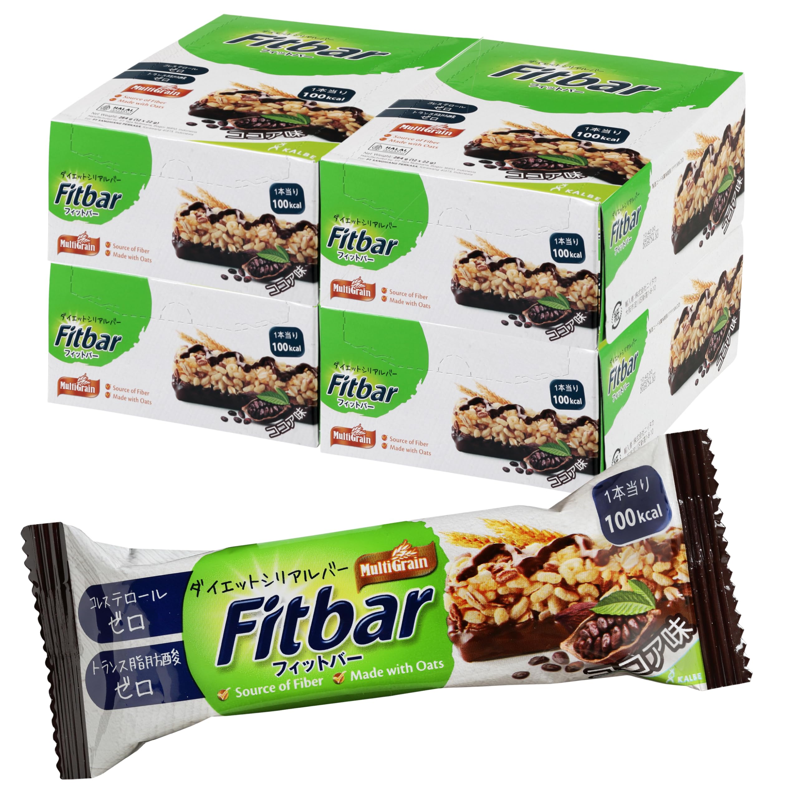 Amazon.co.jp: Fitbar ココア味 48本入 1本100kcal コレステロールゼロ