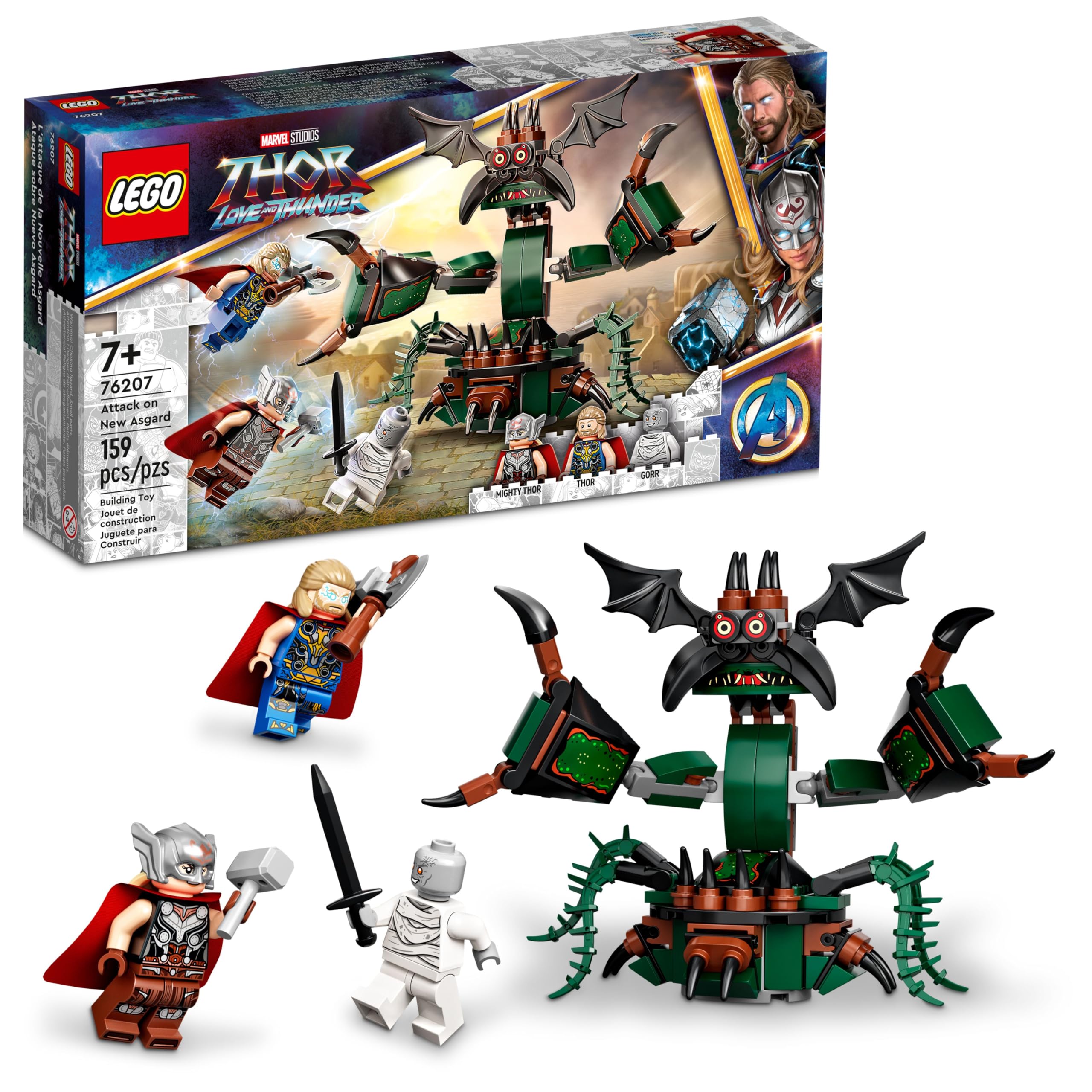 Amazon.com: LEGO Marvel Attack on New Asgard, Thor Buildable Toy